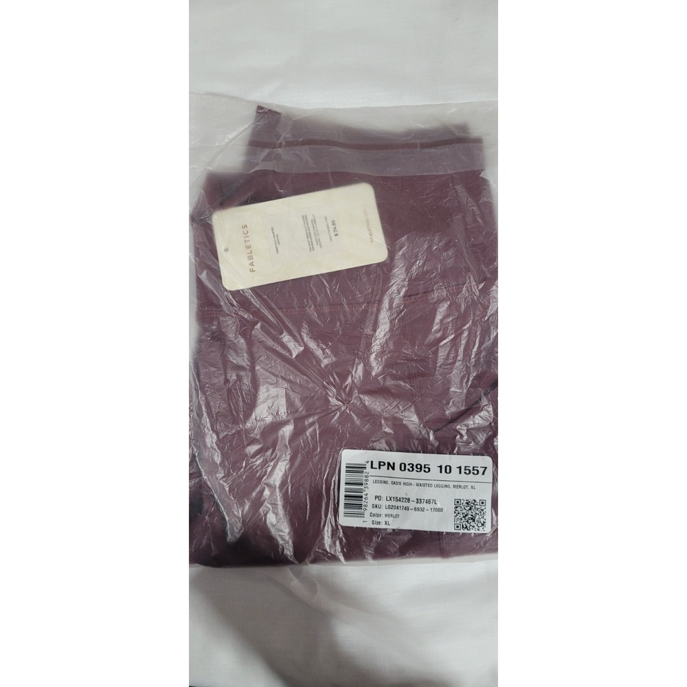 FABLETICS Oasis PureLuxe High-Waisted Legging *MERLOT COLOR* - Size XL